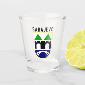 Sarajevo-Wappen, Bosnien und Herzegowina Schnapsglas