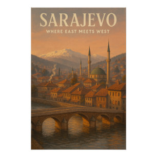 SARAJEVO — WO OST AUF WESTEN TRIFFT POSTER
