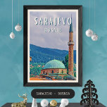 Sarajewo, historische Stadt Bosnien und Herzegowin Poster<br><div class="desc">Sarajevo ist die Hauptstadt und größte Stadt von Bosnien und Herzegowina. Die Stadt,  die durch den Fluss Miljacka fließt,  gehört zum Kanton Sarajevo,  einem der zehn Gebiete von Bosnien und Herzegowina.</div>