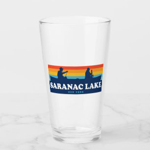 Saranac Lake New York Canoe Glas