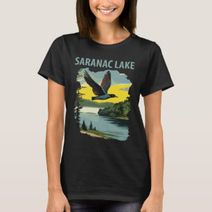Saranac Lake NY Loons Blue Reise T-Shirt