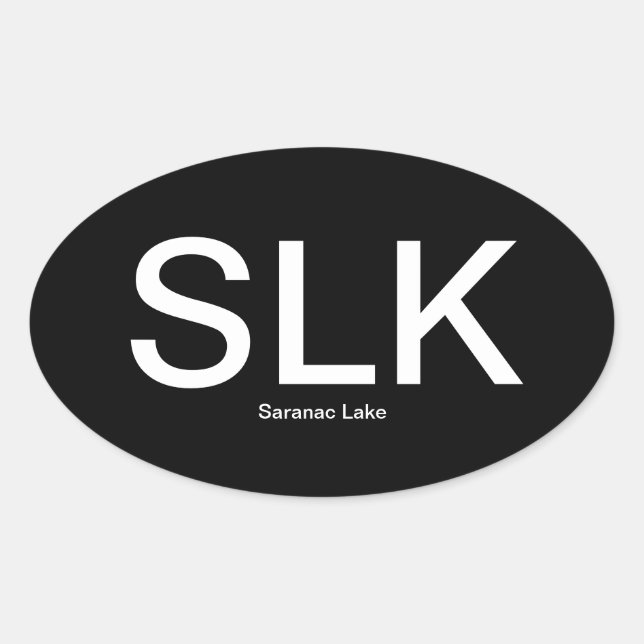 Saranac Lake SLK Oval Autoaufkleber Ovaler Aufkleber (Vorderseite)