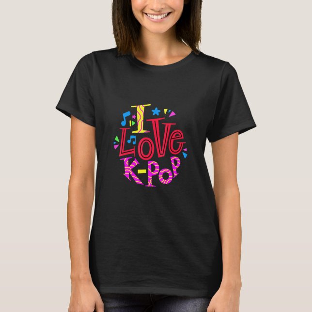 Saranghae Korean Graphic Finger Heart Hand I Liebe T-Shirt (Vorderseite)