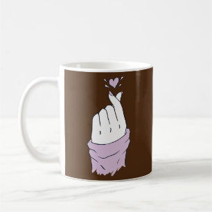Saranghae Koreanischer Fingerherz K Pop Liebe Lave Kaffeetasse