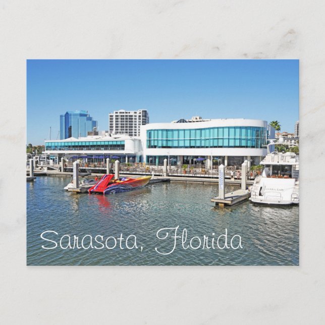 Sarasota an der Bucht Postkarte (Vorderseite)