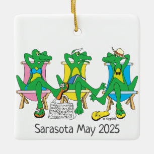 Sarasota Beach Gators Keramik Ornament
