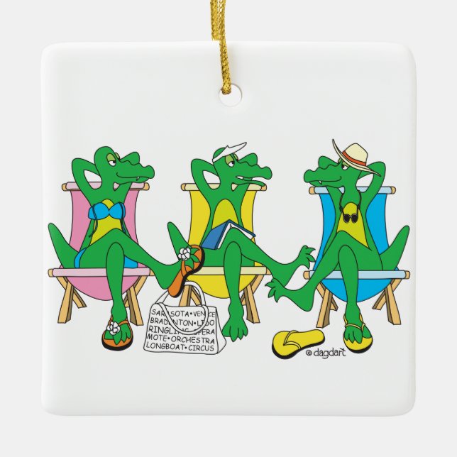 Sarasota Beach Keramik Keramikornament (Vorderseite)