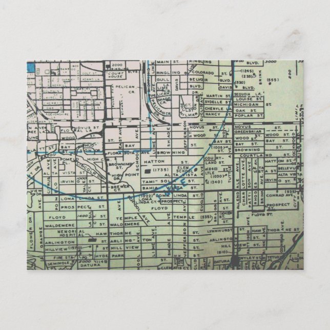 Sarasota, FL Carte Vintage (Devant)