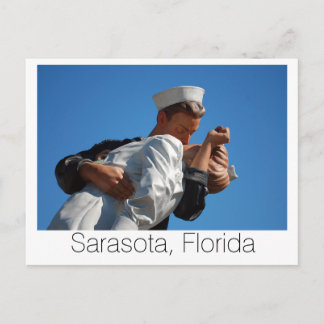 Sarasota, FL Kissing Sailor Postkarte