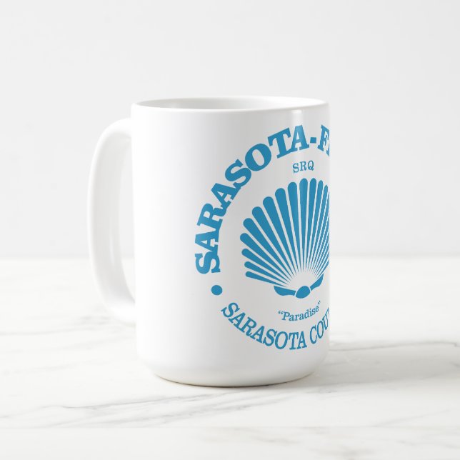 Sarasota Fl (Muschel) Kaffeetasse (Vorderseite Links)