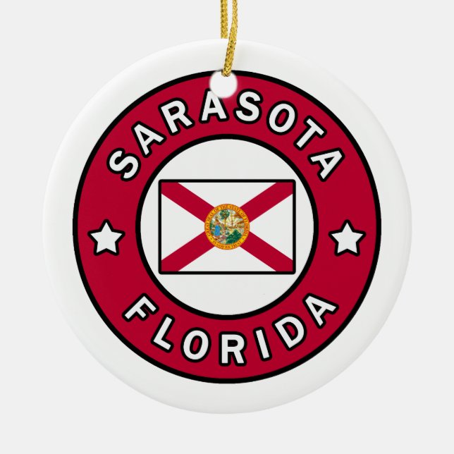 Sarasota Florida Keramik Ornament (Vorne)