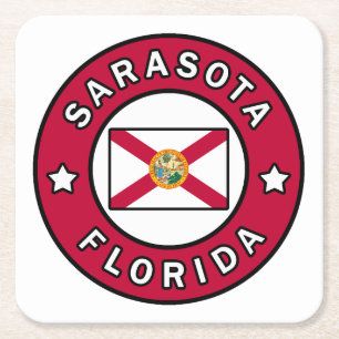 Sarasota Florida Rechteckiger Pappuntersetzer