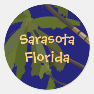 Sarasota, Florida Runder Aufkleber