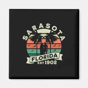 Sarasota Florida Strand Surfen Sommerurlaub Vin Magnet