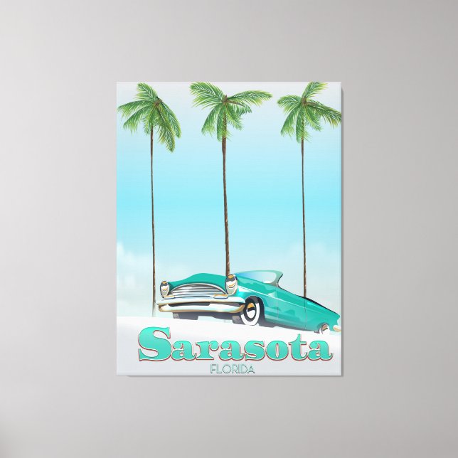 Sarasota Florida Vintages Reiseplakat Leinwanddruck (Vorderseite)