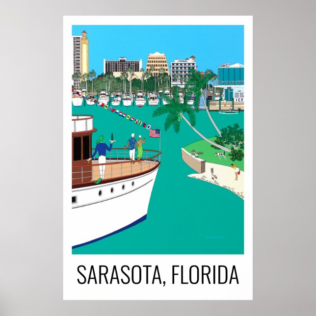 Sarasota Floride 24x36 POSTER (Devant)
