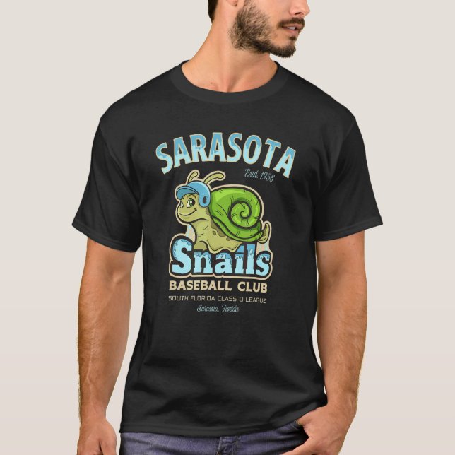 Sarasota Snails Retro Minor League Baseball Team T-Shirt (Vorderseite)
