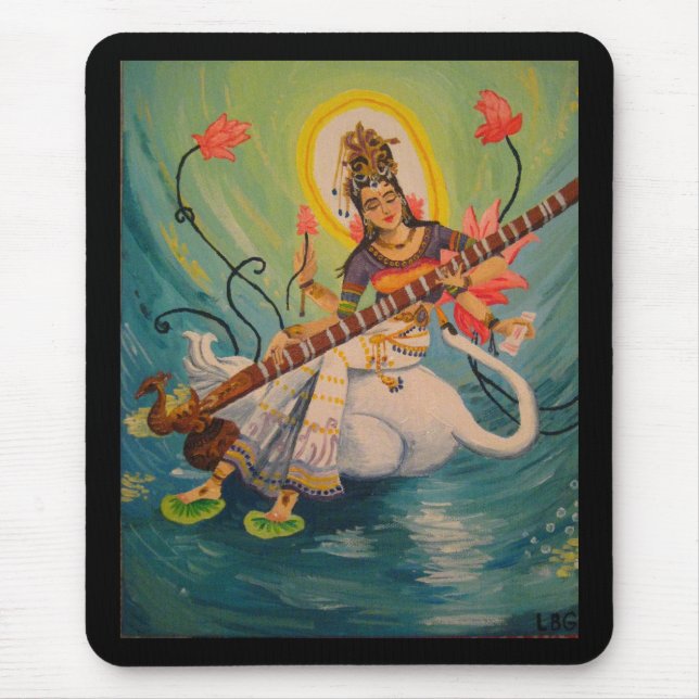 Saraswati, das Mousepad malt (Vorne)