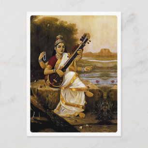 SARASWATI - Göttlichkeit der Künste und Flüsse Postkarte