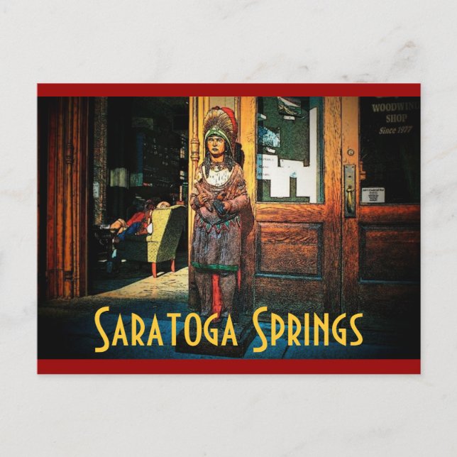 Saratoga Cigar Store Postkarte (Vorderseite)