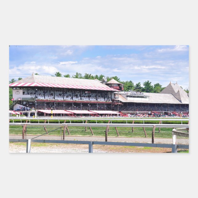 Saratoga Race Course and Clare Court Rechteckiger Aufkleber (Vorderseite)