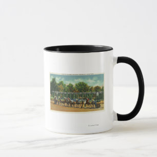 Saratoga Rennstrecke-Anfangszeile Ansicht Tasse