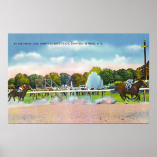 Saratoga Rennstrecke-Ziellinie-Ansicht Poster