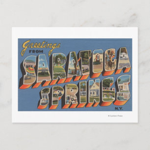 Saratoga Springs, New York - Große Briefszenen Postkarte