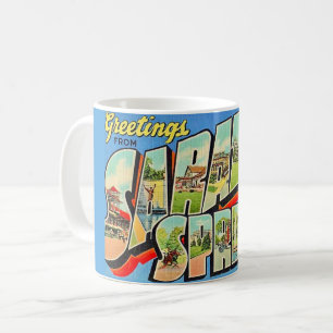 Saratoga Springs NY Retro-Postkarten-Tasse Kaffeetasse