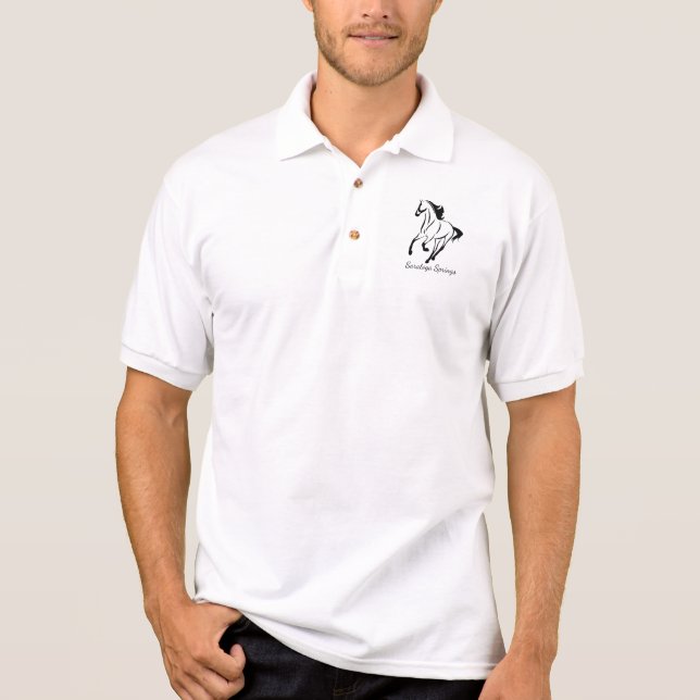 Saratoga Springs Racing Horse Polo Shirt (Vorderseite)