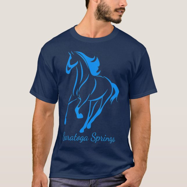 Saratoga Springs Upstate New York Racing T-Shirt (Vorderseite)