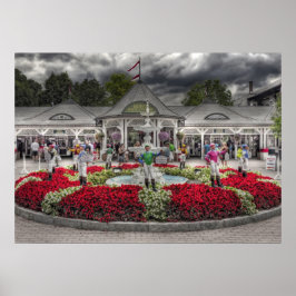 Saratoga's Ikonische 12 Stakes Winning Lawn Jockey Poster