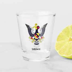 Sarawak-Wappen - MALAYSIA Schnapsglas