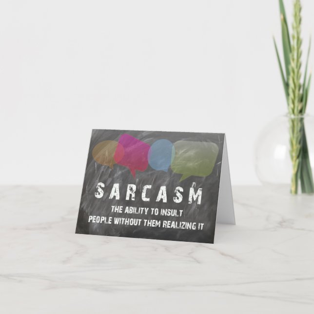 Sarcasm BLANK INSIDE - besondere Anfrage Karte (Vorderseite)