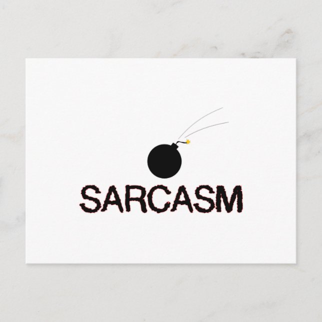 Sarcasm Bombed Postkarte (Vorderseite)