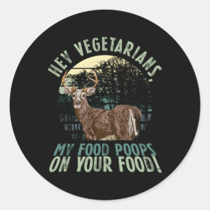 Sarcasm Carnivore Veganes vegetarisches Fleisch Runder Aufkleber
