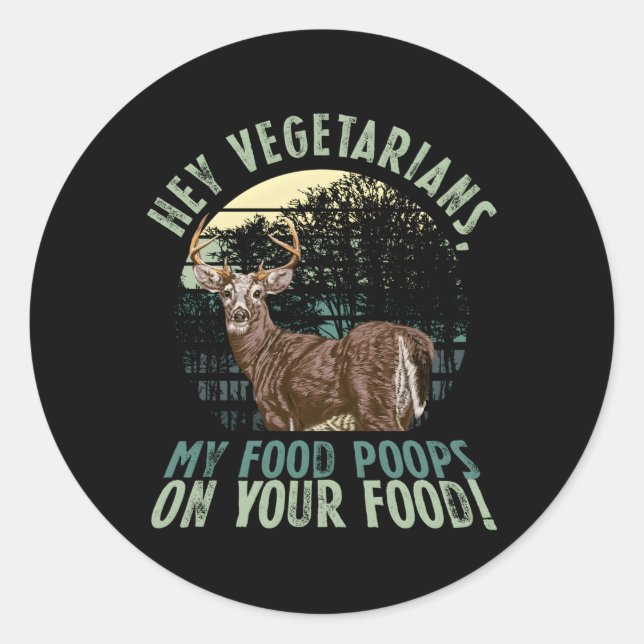 Sarcasm Carnivore Veganes vegetarisches Fleisch Runder Aufkleber (Vorderseite)