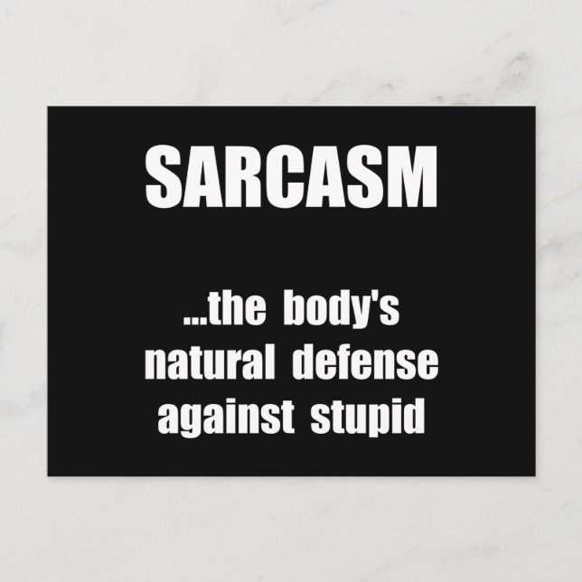 Sarcasm Defense Postkarte (Vorderseite)