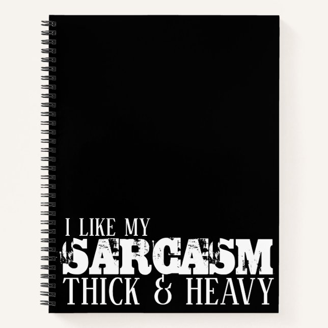 Sarcasm Diick & Heavy Notizbuch (Vorderseite)