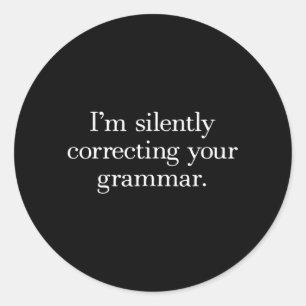 sarcasm englisch runder aufkleber