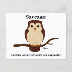 Sarcasm Owl - Postcard Postkarte