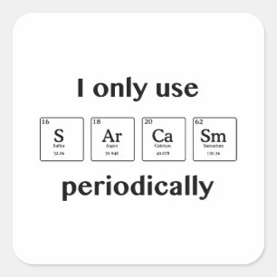 Sarcasm Periodisch Quadratischer Aufkleber