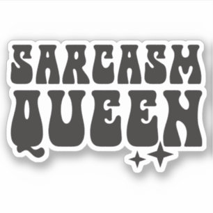 Sarcasm Queen Custom-Cut Vinyl Aufkleber
