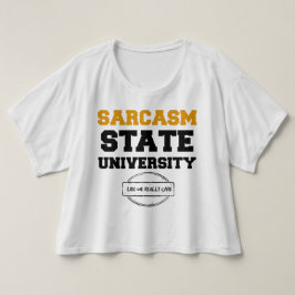 Sarcasm Staat Bella+Leinwand Boxy Crop Top T - Shi