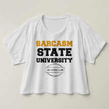 Sarcasm State Bella+Canvas Boxy Crop Top T-Shirt