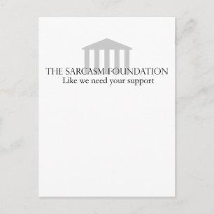 Sarcasm-Stiftung Postkarte
