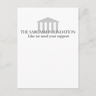 Sarcasm-Stiftung Postkarte