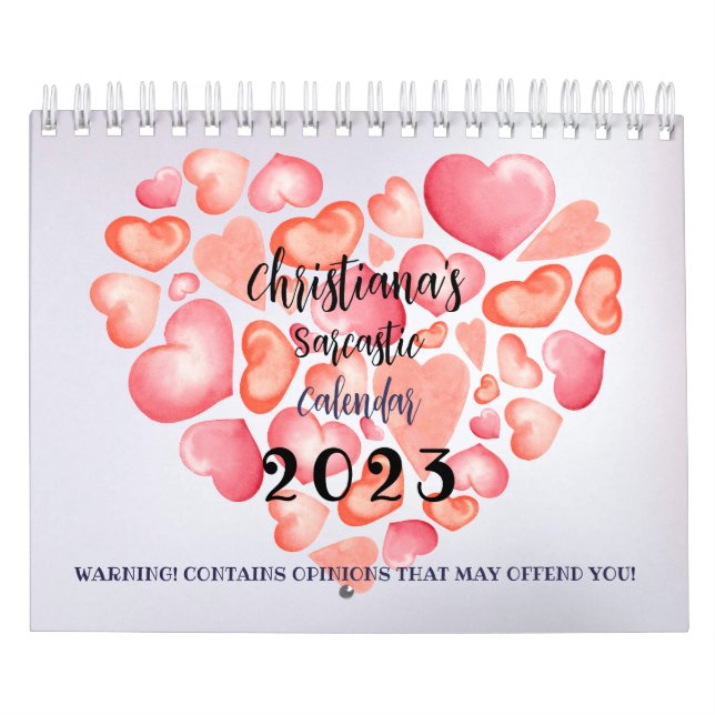 Sarcastic Affirmations Wall Calendar Feel pink Kalender (Titelbild)