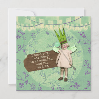 Sarcastic Altered Art Vintag Girl Geburtstagskarte Karte