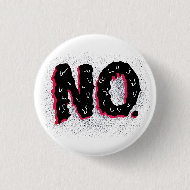 Sarcastic antisocial komische No Typografy Button (Vorderseite)